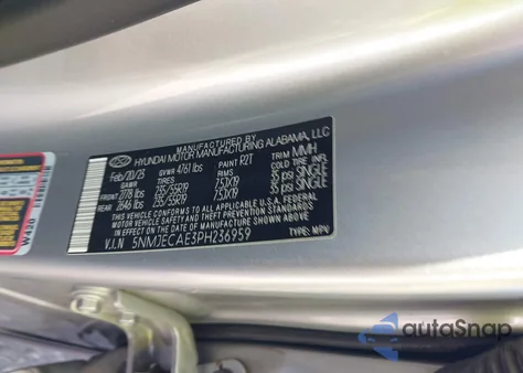 2023 Hyundai Tucson Limited z USA, uszkodzony, nr VIN 5NMJECAE3PH236959